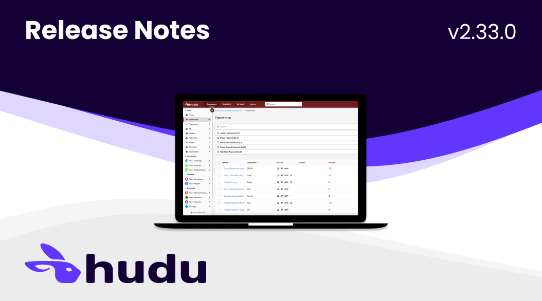 Release: Hudu 2.33.0