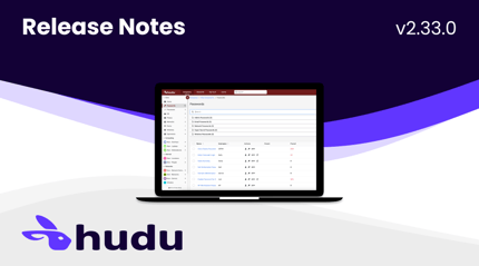 Release: Hudu 2.33.0 Featured Image